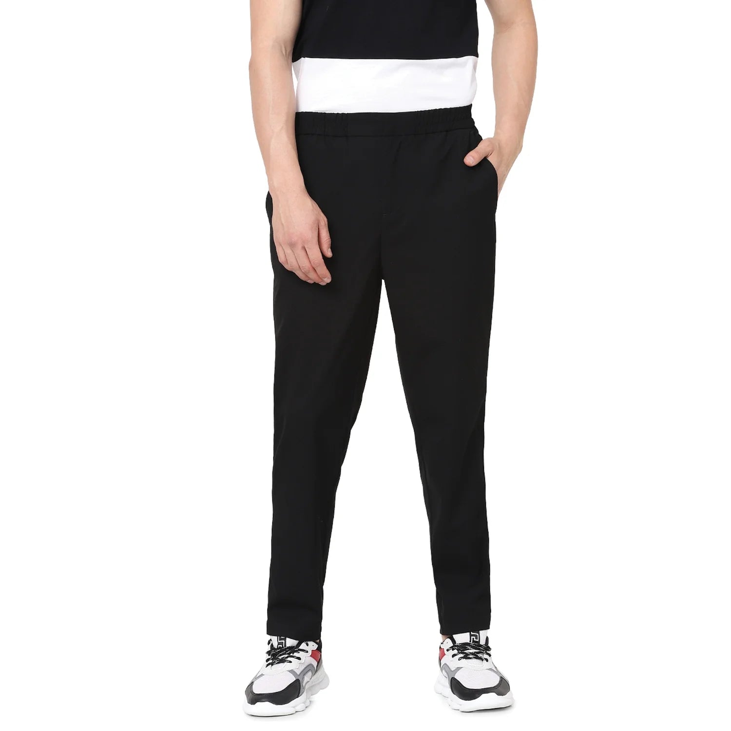 Black Regular Fit Trousers