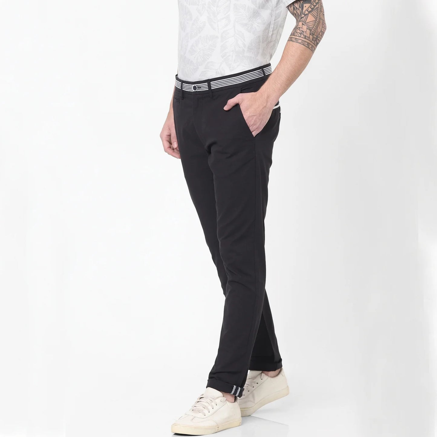 Black Regular Fit Trousers