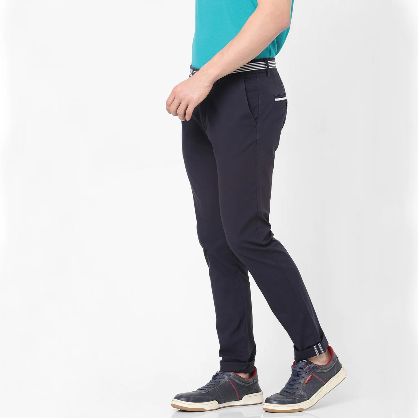 Navy Blue Regular Fit Trousers