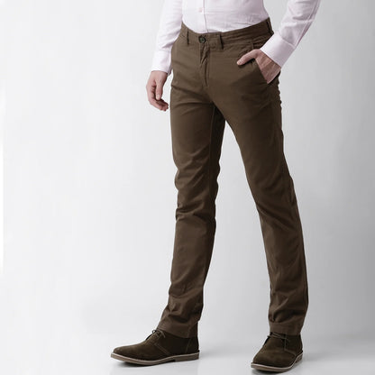 Brown Slim Fit Trousers