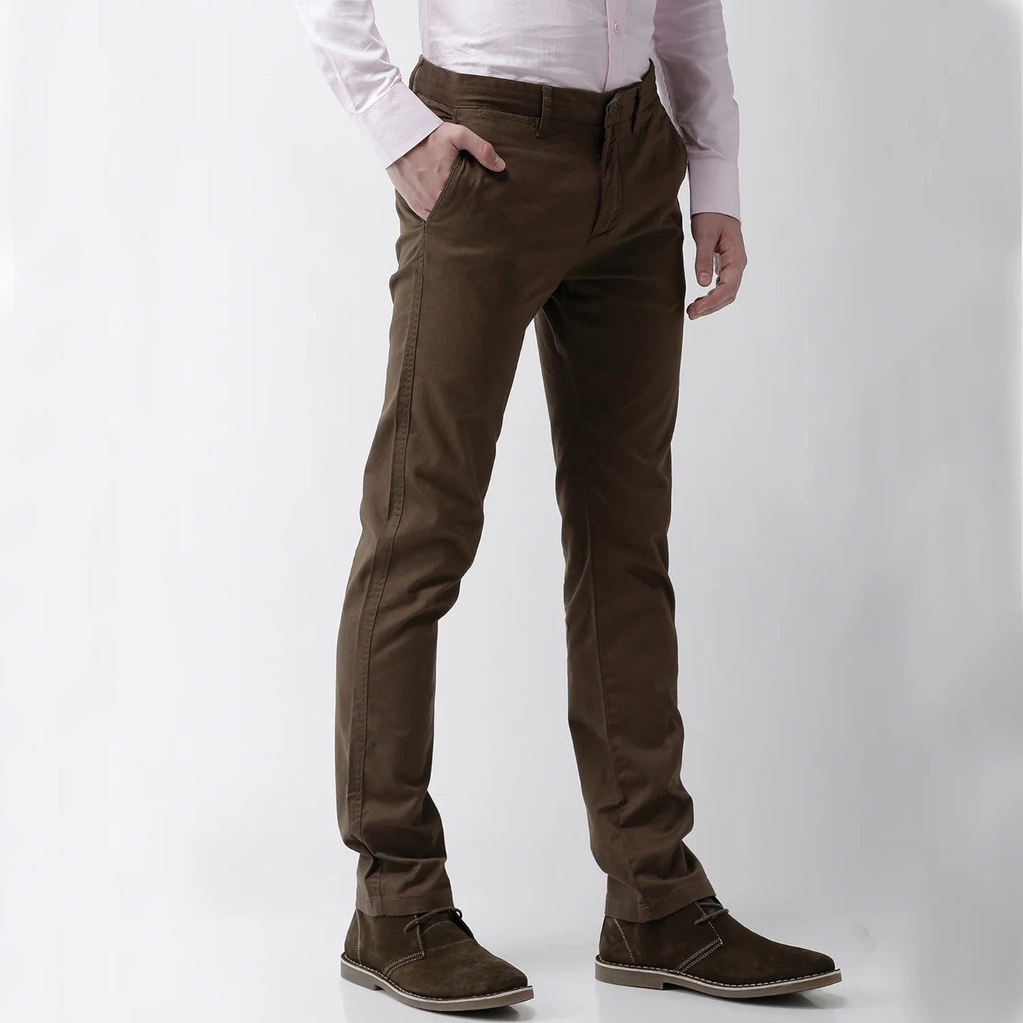 Brown Slim Fit Trousers