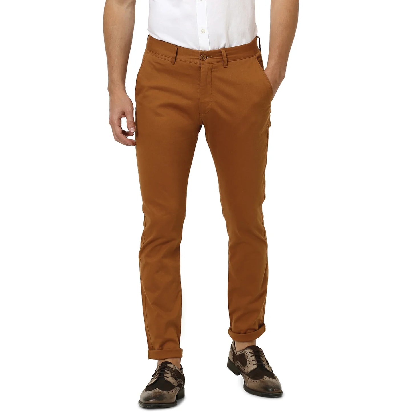 Brown Slim Fit Trousers