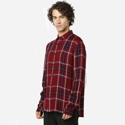 Red Checks Viscose Shirt