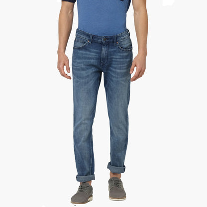 Blue Straight Slim Fit Soft Touch Jeans