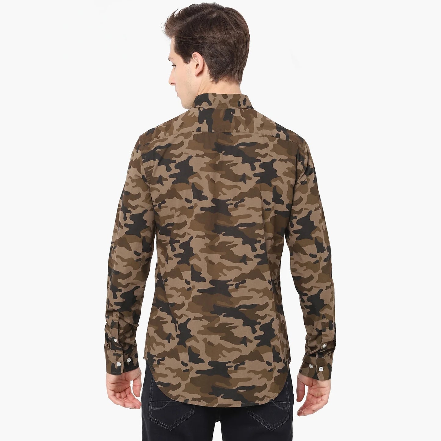 Olive Camouflage Cotton Shirt