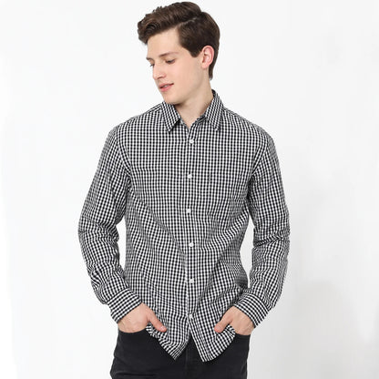 Black Checks Cotton Shirt