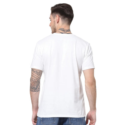 White Printed Cotton T-Shirt