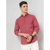 Celio* Self-Design Regular Fit Cotton Pink Shirt