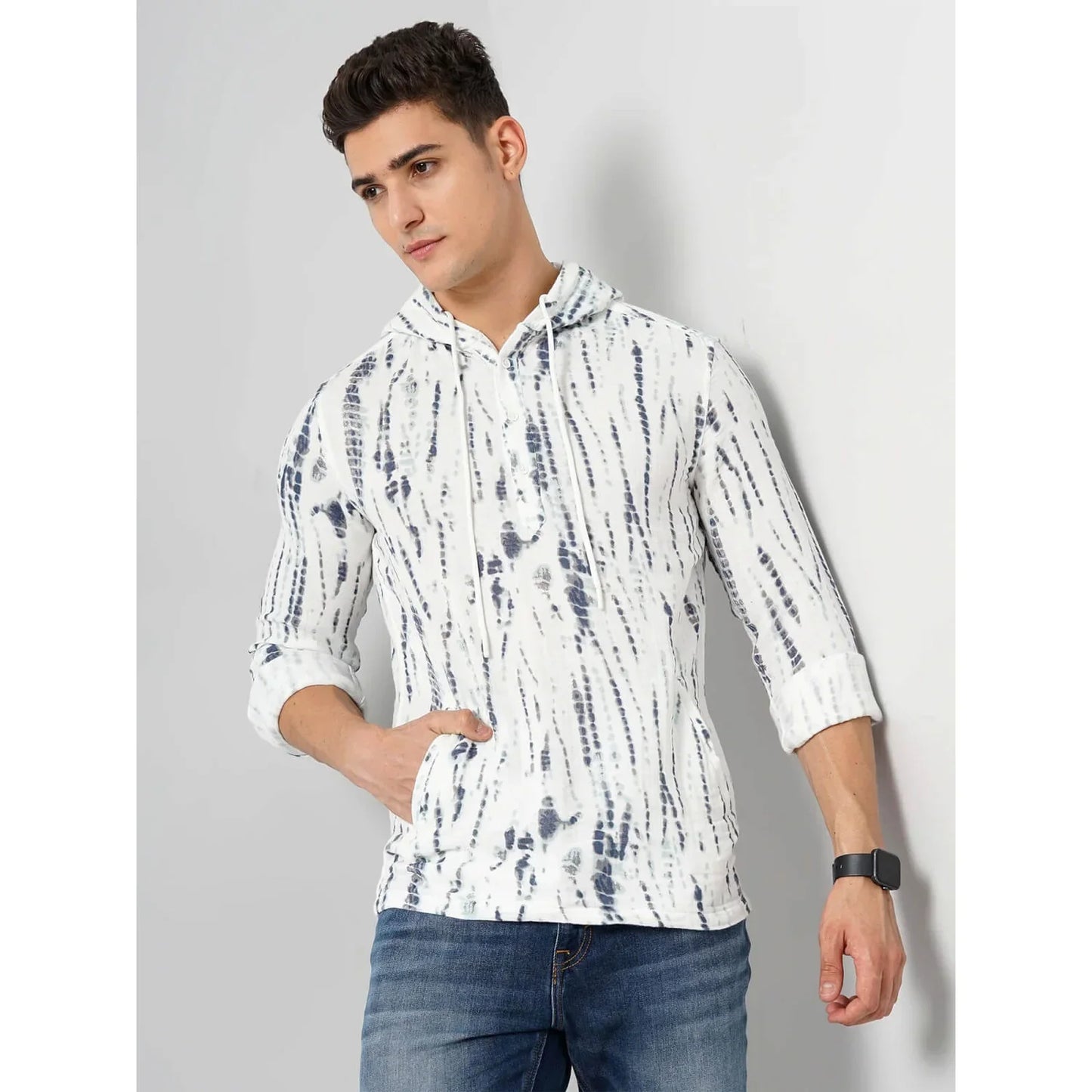 White Abstract Cotton Shirt