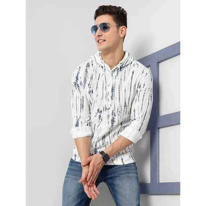 White Abstract Cotton Shirt