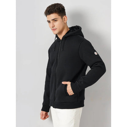 Chamonix - Black Cotton Hooded Sweatshirt