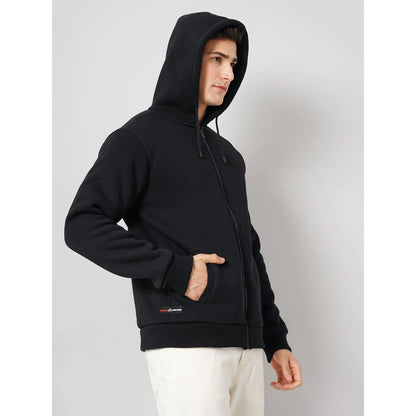 Chamonix - Black Cotton Hooded Sweatshirt