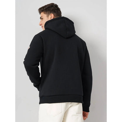 Chamonix - Black Cotton Hooded Sweatshirt