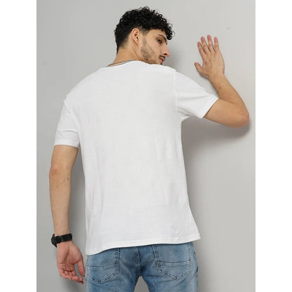 White Solid Cotton T-Shirt