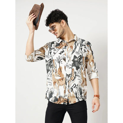 Celio* Abstract Regular Fit Viscose Multi Shirt