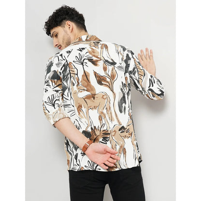 Celio* Abstract Regular Fit Viscose Multi Shirt