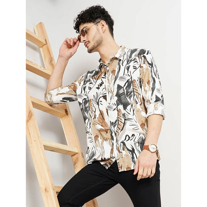 Celio* Abstract Regular Fit Viscose Multi Shirt