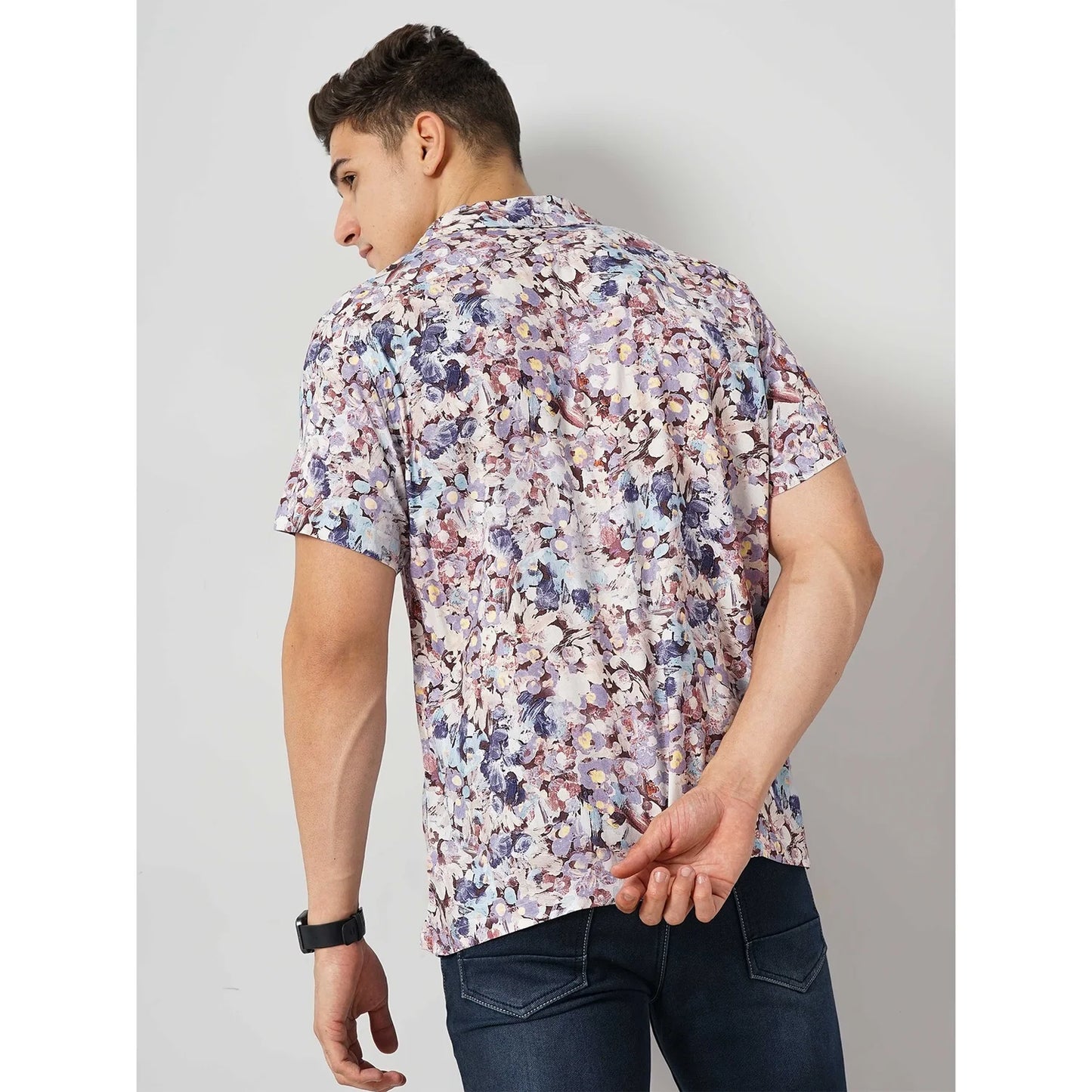 Multi Abstract Viscose Shirt