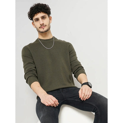 Chamonix - Khaki Wool Blend Sweatshirt