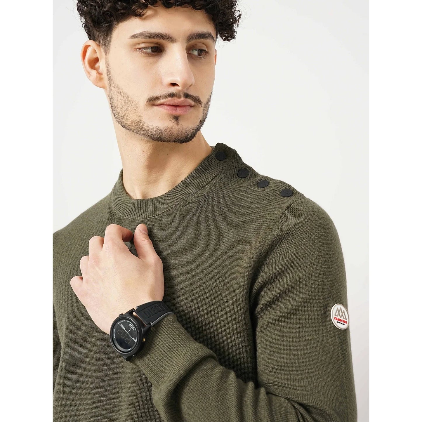 Chamonix - Khaki Wool Blend Sweatshirt