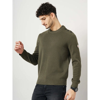 Chamonix - Khaki Wool Blend Sweatshirt