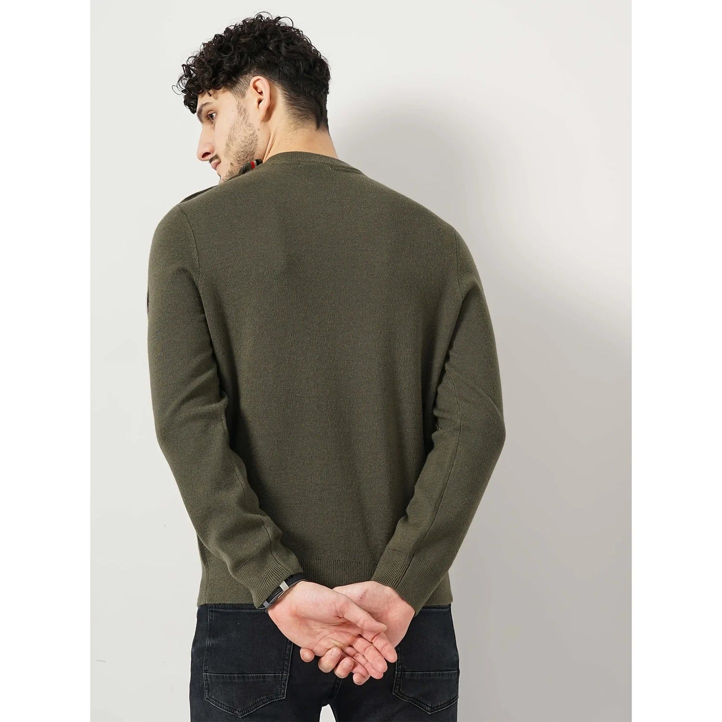 Chamonix - Khaki Wool Blend Sweatshirt