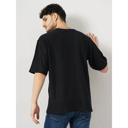 Black Solid 100% Cotton T-shirt