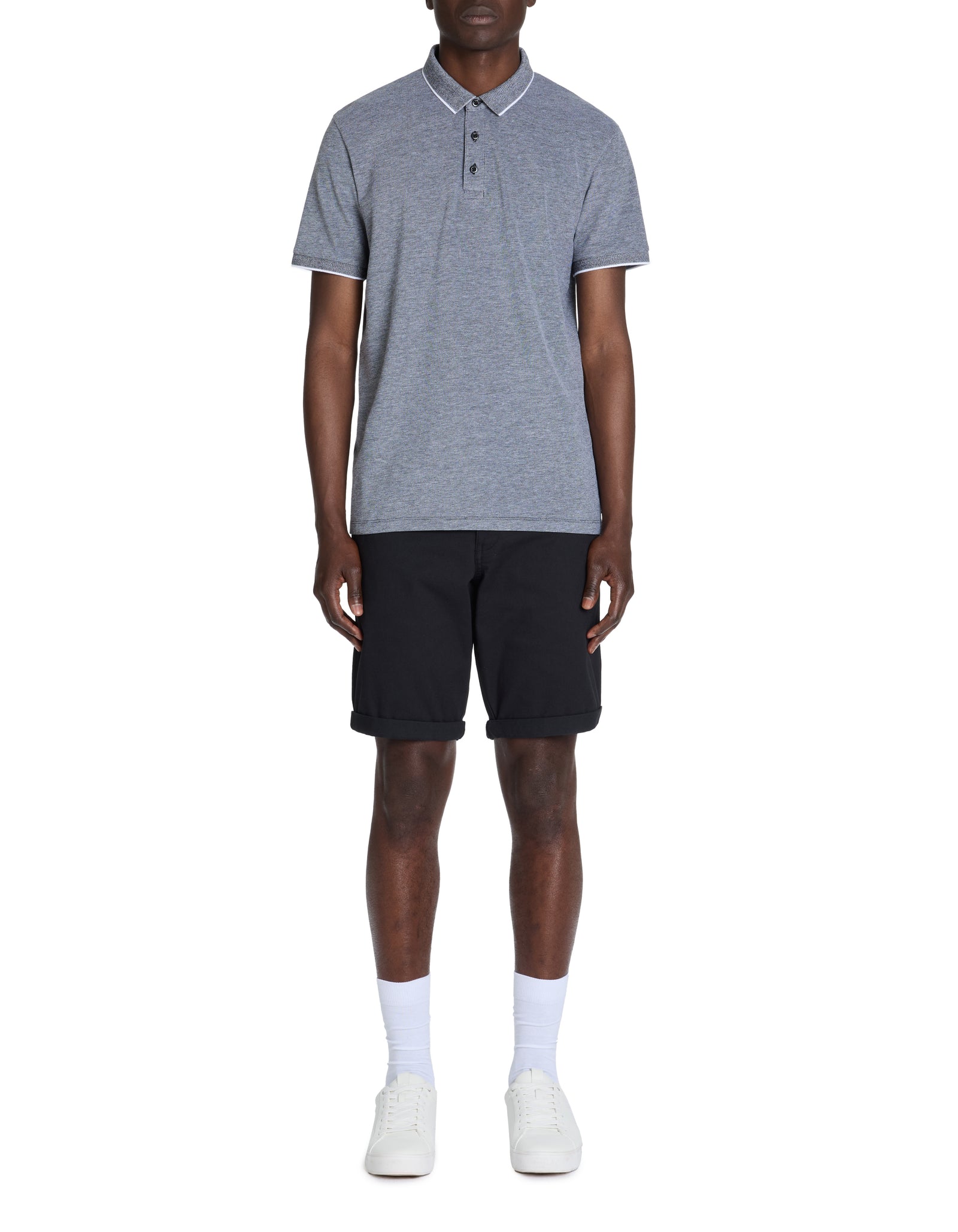 Celio* Regular Fit Men Black Cotton Solid Bermuda
