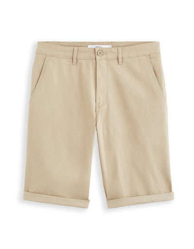 Celio Solid Regular Fit Cotton Short-Beige