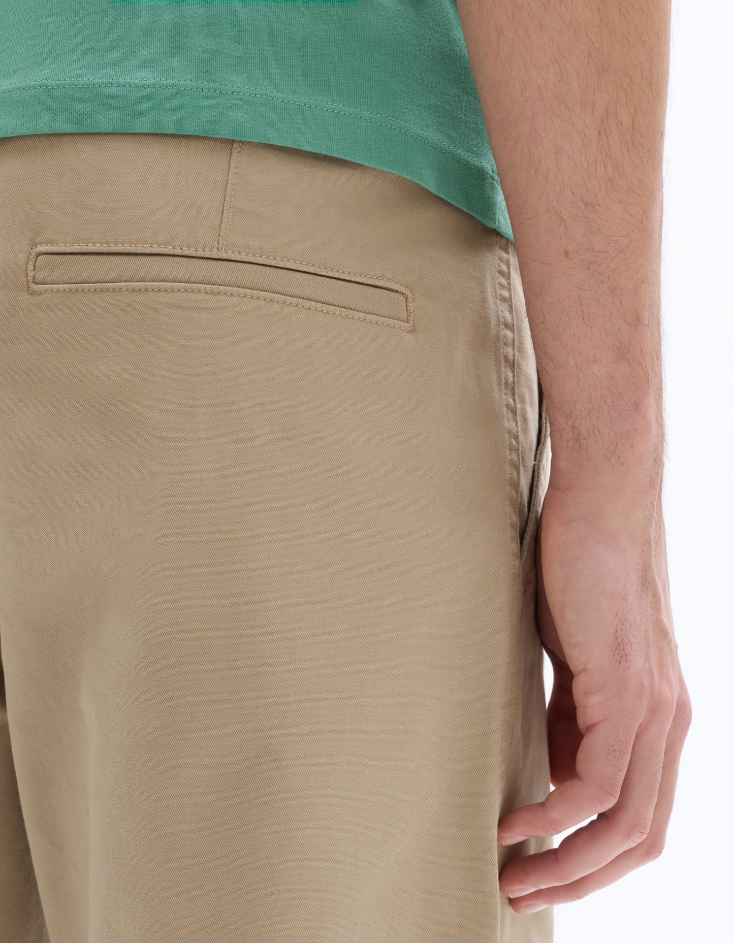 Celio Solid Regular Fit Cotton Beige Shorts