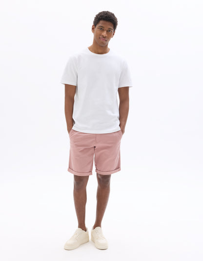 Celio Solid Regular Fit Cotton Pink Shorts