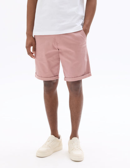 Celio Solid Regular Fit Cotton Pink Shorts