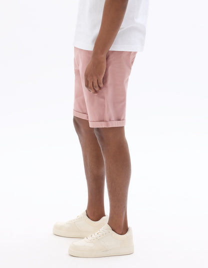 Celio Solid Regular Fit Cotton Pink Shorts