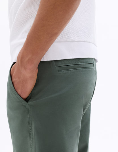 Celio Solid Regular Fit Cotton Green Shorts