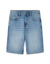 Celio* Cotton-Blend Regular Fit Blue Bermuda