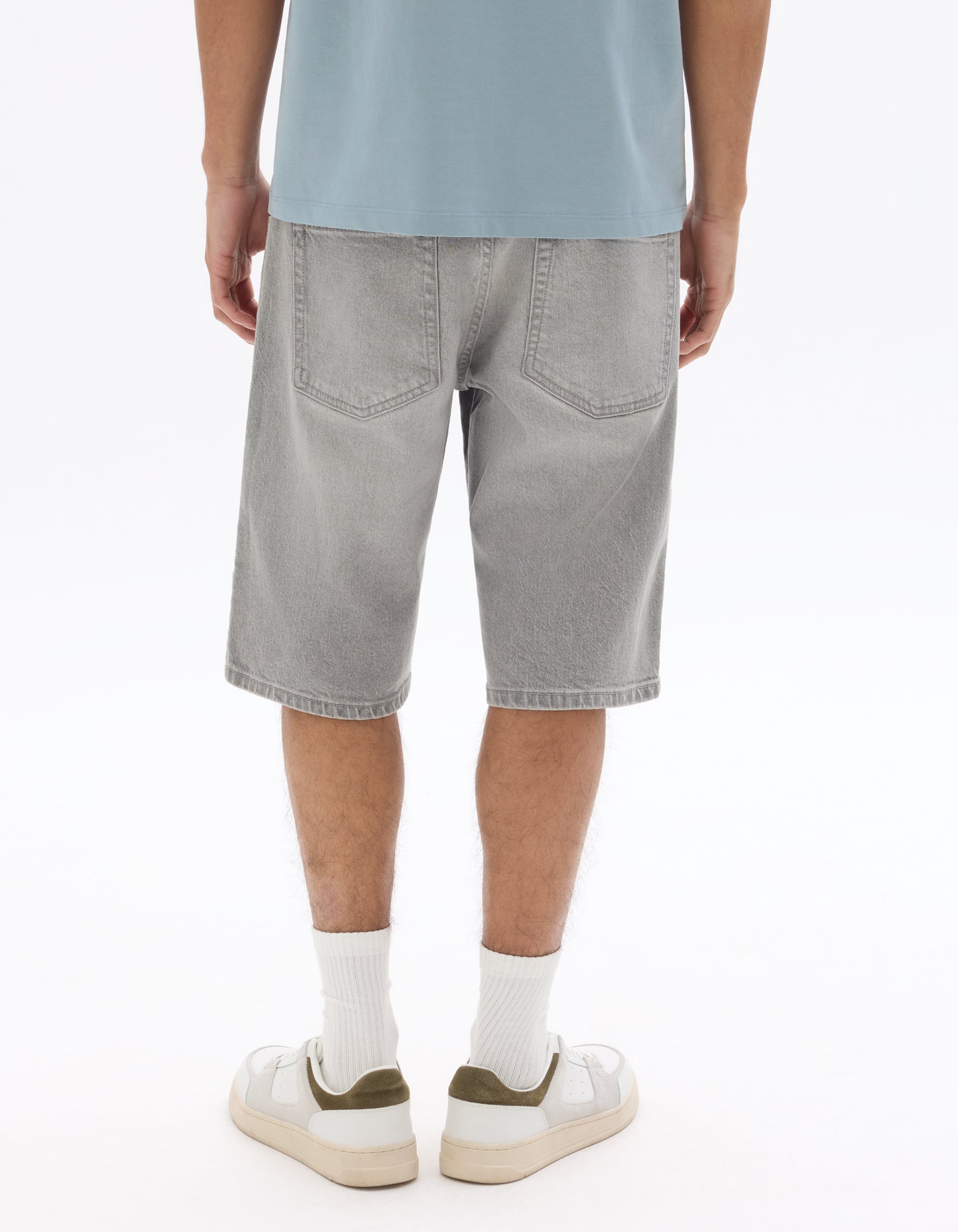 Celio* Cotton Grey Regular Fit Men Solid Bermuda