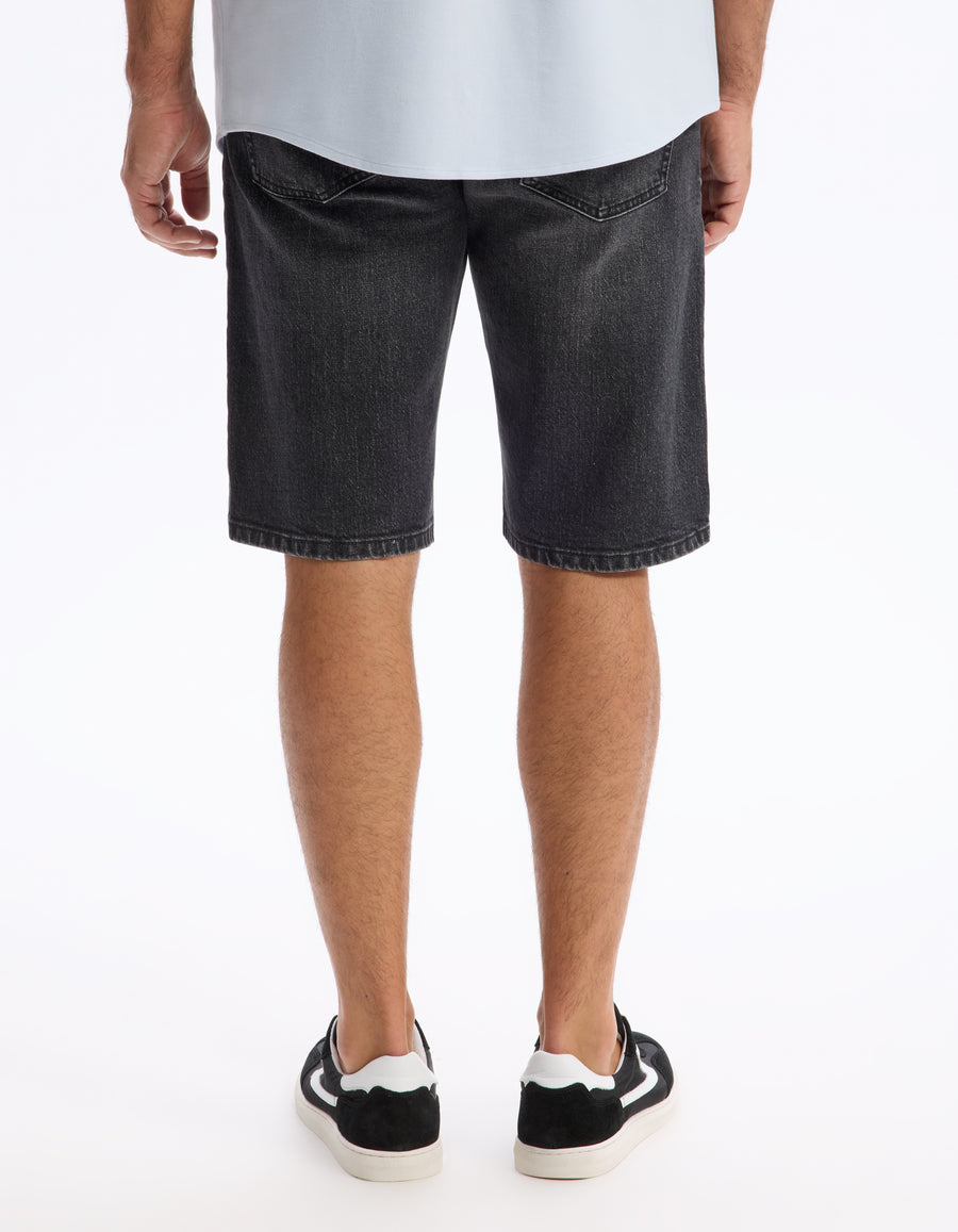Celio* Men Regular Fit Cotton Bermuda Denim-Black