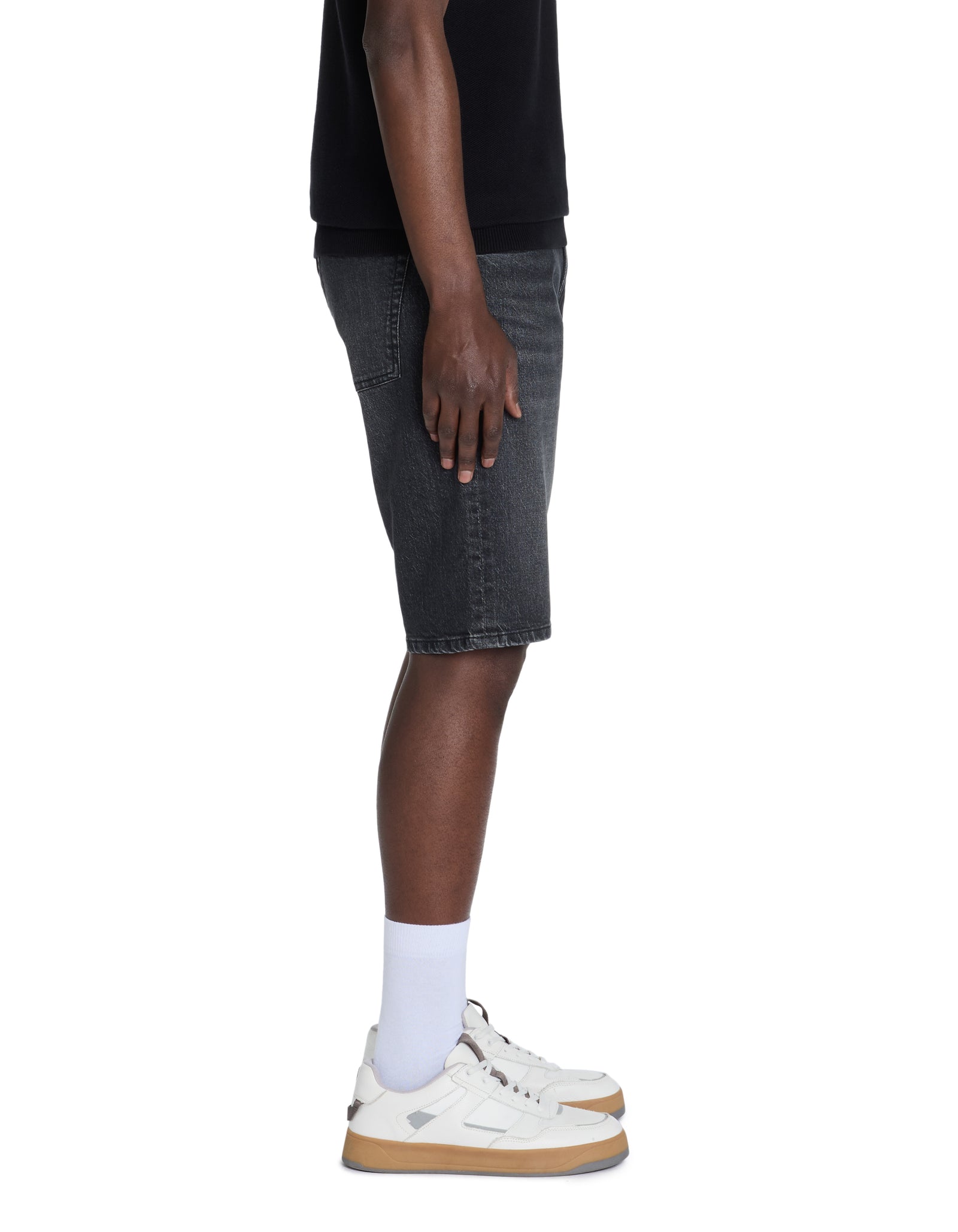 Celio* Men Regular Fit Cotton Bermuda Denim-Black