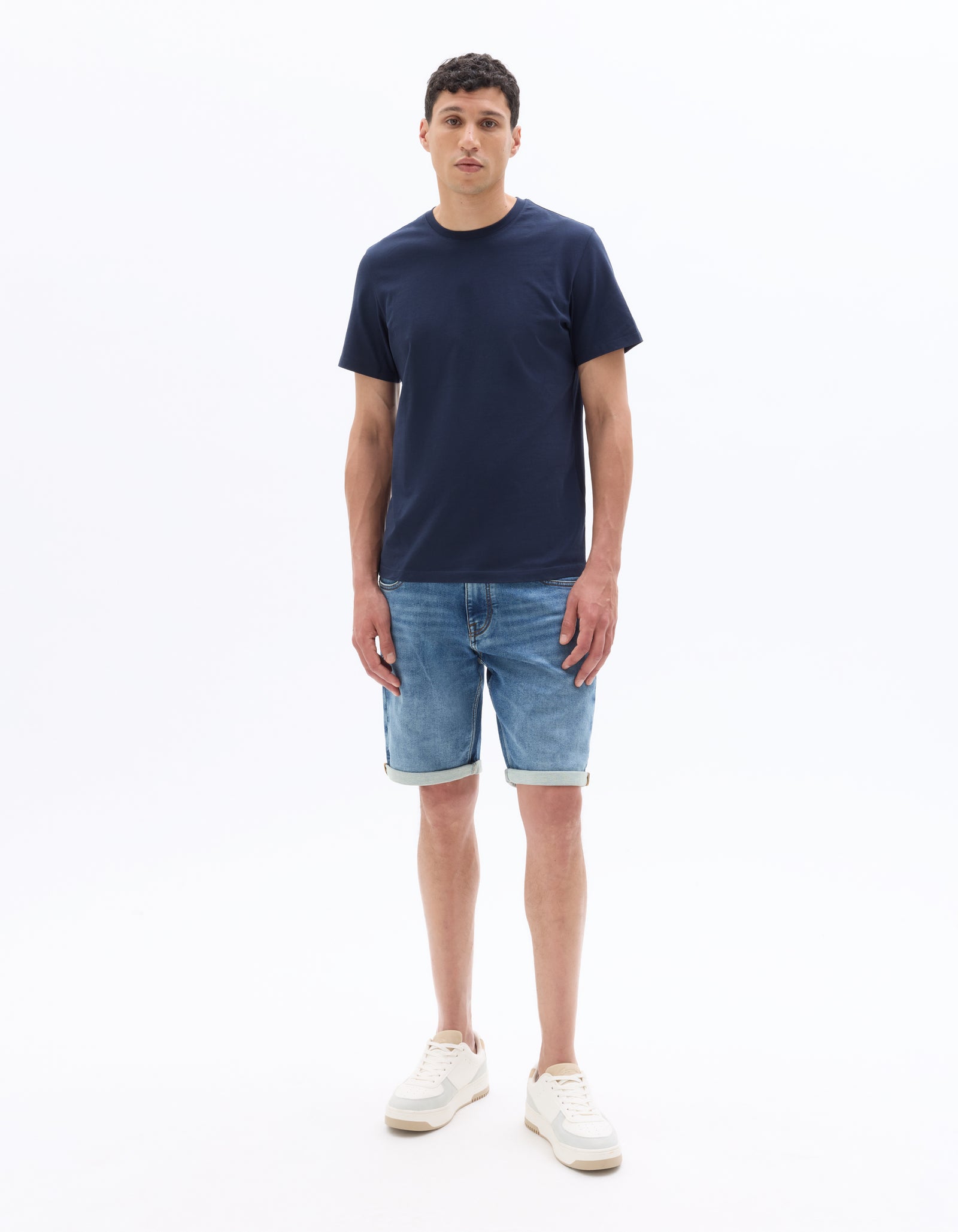Celio* Polycotton Regular Fit White Shorts