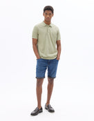 Celio Solid Regular Fit Cotton-Poly-Blend Blue Shorts