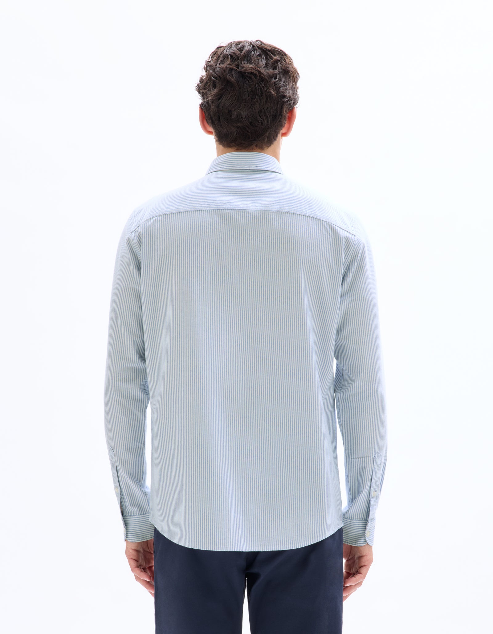 Celio* Striped Regular Fit Blue Cotton Men Shirt