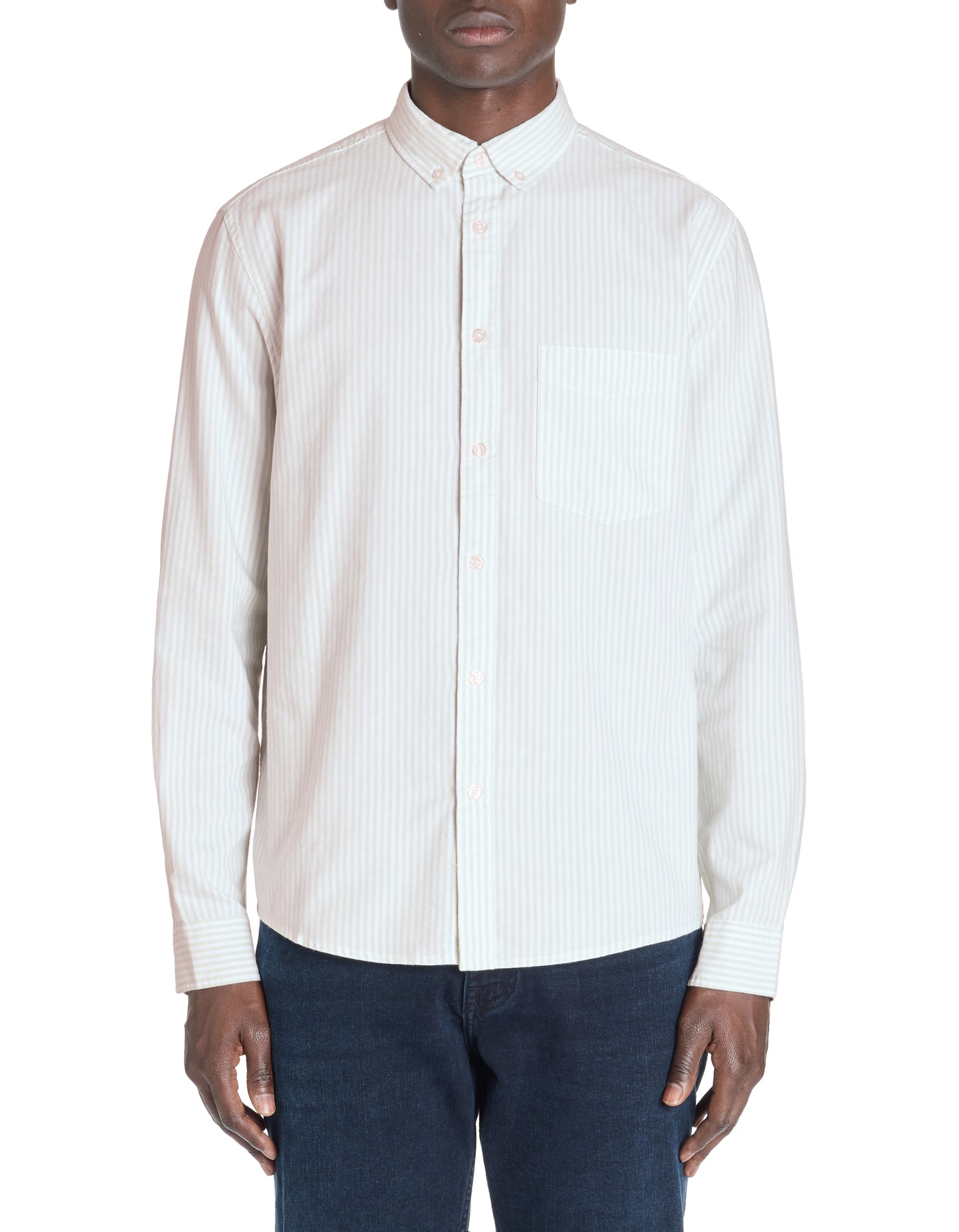 Celio* Regular Fit Striped Cotton Men Green Shirt