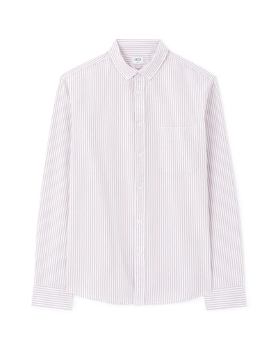 Celio* Striped Regular Fit Cotton Purple Shirt