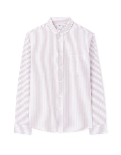 Celio* Striped Regular Fit Cotton Purple Shirt