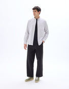 Celio* Purple Cotton Regular Fit Men Striped Shirts