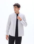 Celio* Purple Cotton Regular Fit Men Striped Shirts