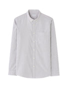 Celio* Purple Cotton Regular Fit Men Striped Shirts
