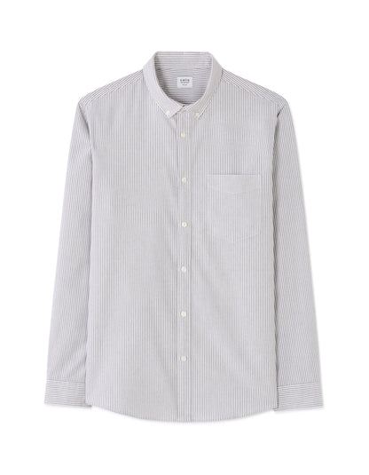 Celio* Purple Cotton Regular Fit Men Striped Shirts