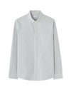 Celio* Men Green Striped Regular Fit Cotton Shirts