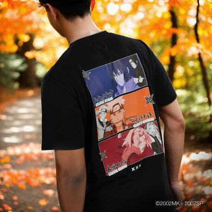 Naruto - Black Printed Cotton T-shirt